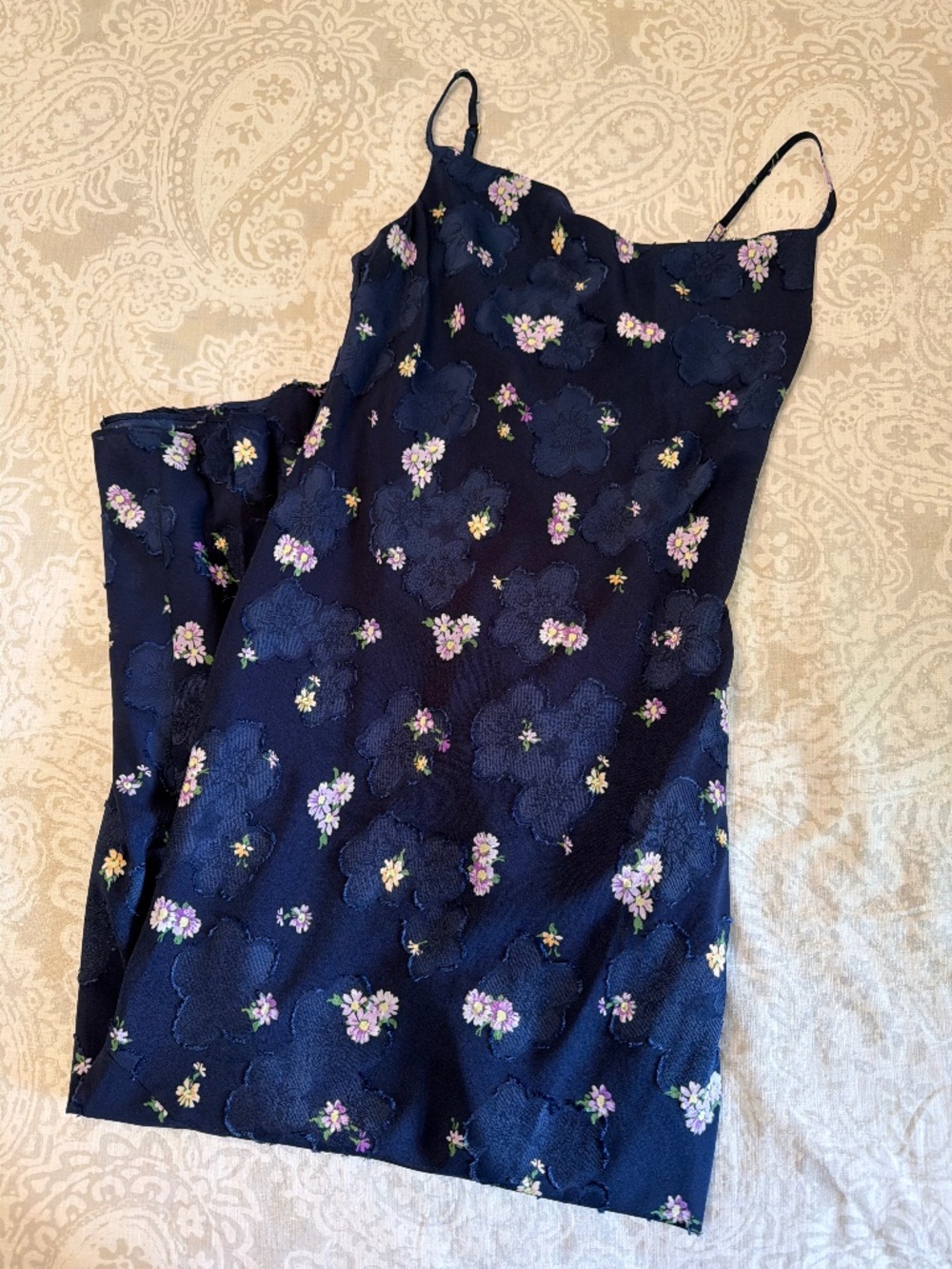 LOFT Navy Floral Dress 00